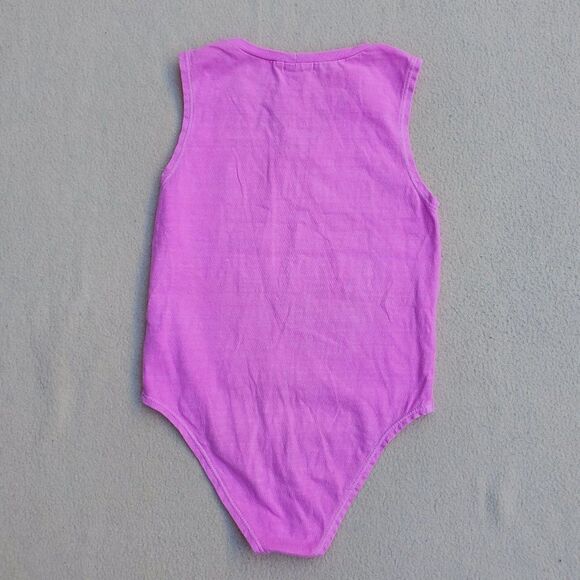 Forever 21 Girls "Venice Beach, CA 1990" pink cut-out bodysuit - Picture 7 of 8